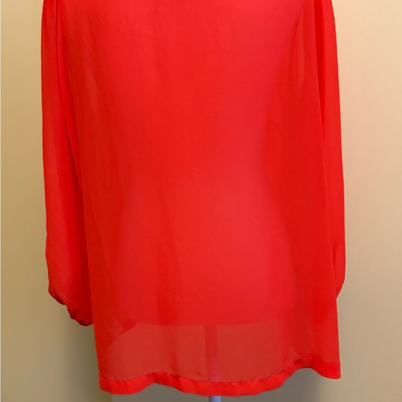 Sofia by Sofia Vergara Vibrant Red V-Neck Blouse - Picture 2 of 6